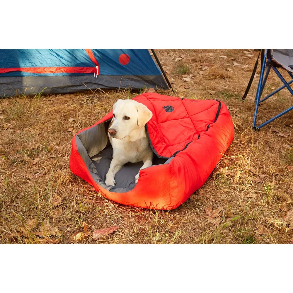 Portable Pet Sleeping Bag, Zippered Cover Lightweight Travel Camping Large Pets Comfortable
