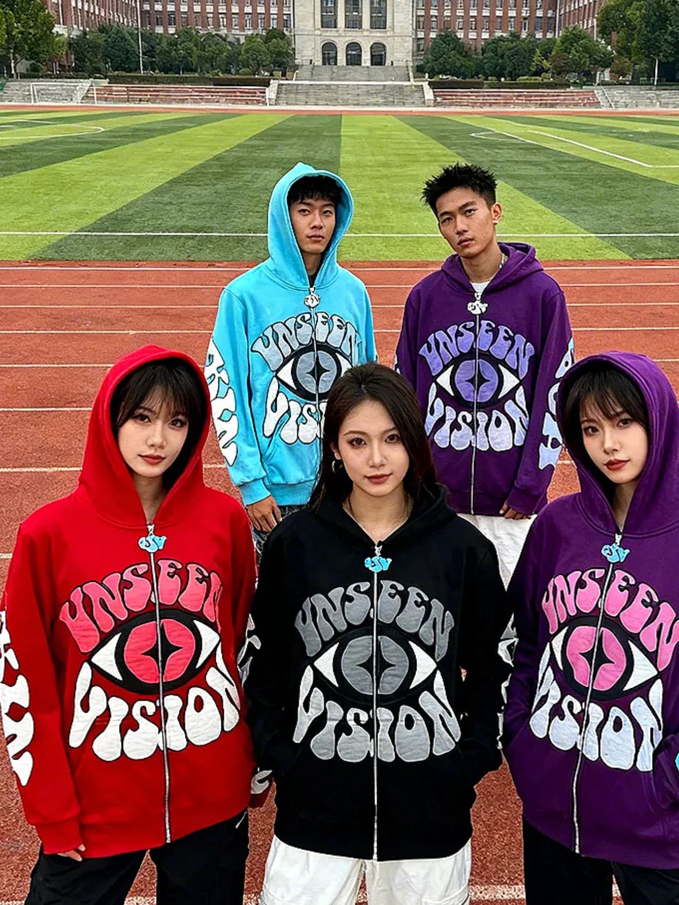 UNSEEN VISION Y2K Fall Jacket for Men,Eye Pattern Zip Up Hoodie Autumn/Winter Fashion Jacket Unisex