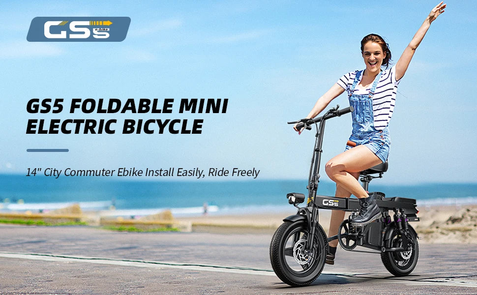E-Bike for Adults Teen-Folding,750W Peak Motor,20+MPH 35 Miles,Commuter 48V 15AH Removable Battery