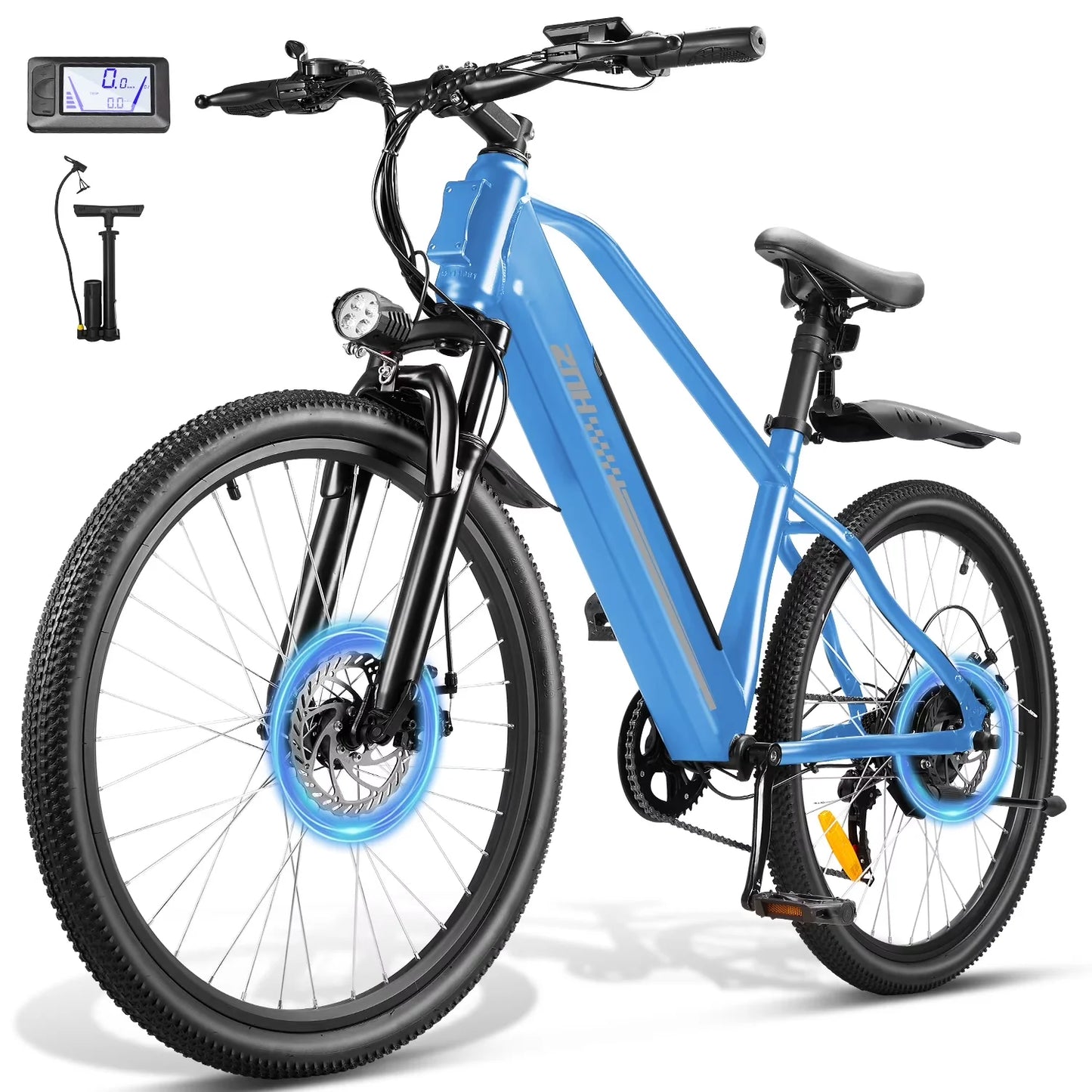 E-Bicycle, Adults,1000W Peak Motor,48V Removable Battery,20MPH,26" Tire E-Bike, 7-Speed,50 Miles