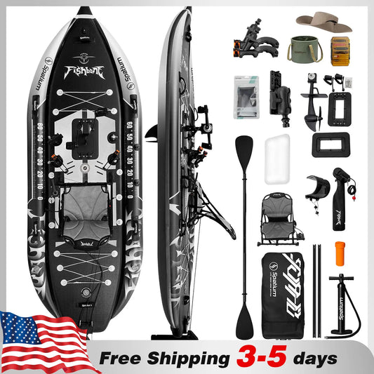 Fishing Kayak Boat Pedal Drive Siton Top Pedal Drive Kayak Orientation System, 11'*44"*4",Cap.507LBS