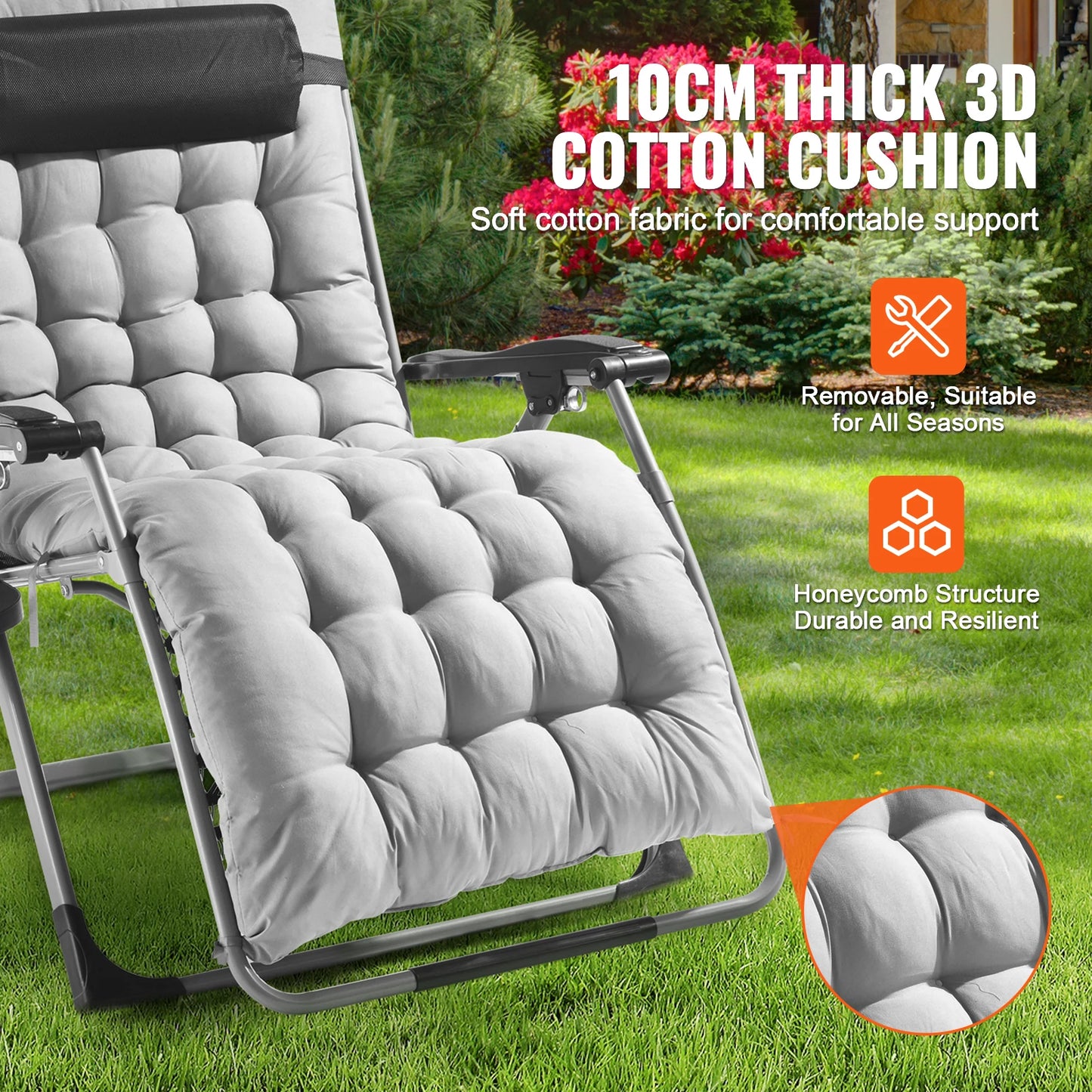 Zero Gravity Chair/Recliner Adjustable Anti Gravity with Cushion Footrest and Cupholder
