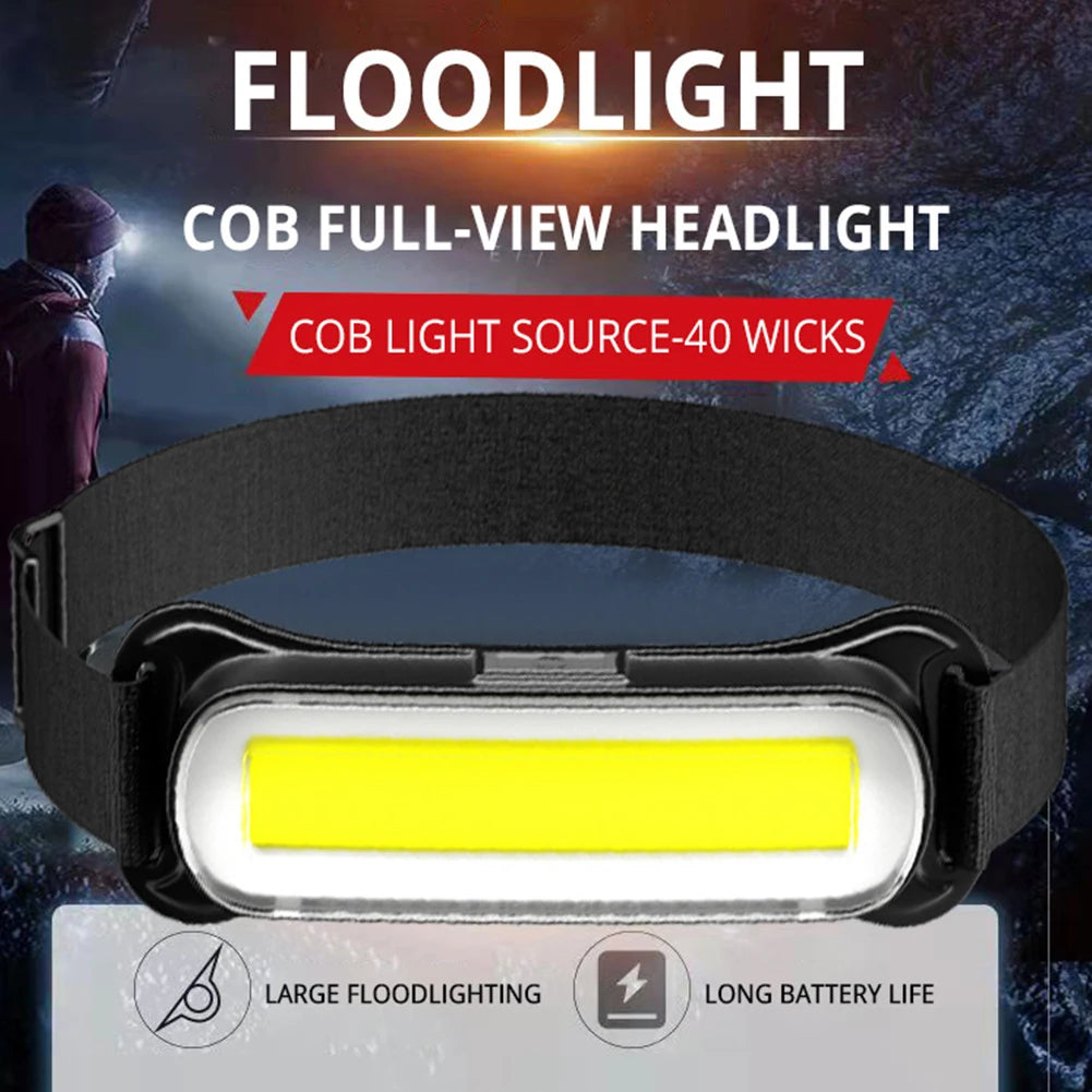 USB Rechargeable LED Headlamp Waterproof Adjustable band Flashlight Camping Running Cycling Fishing