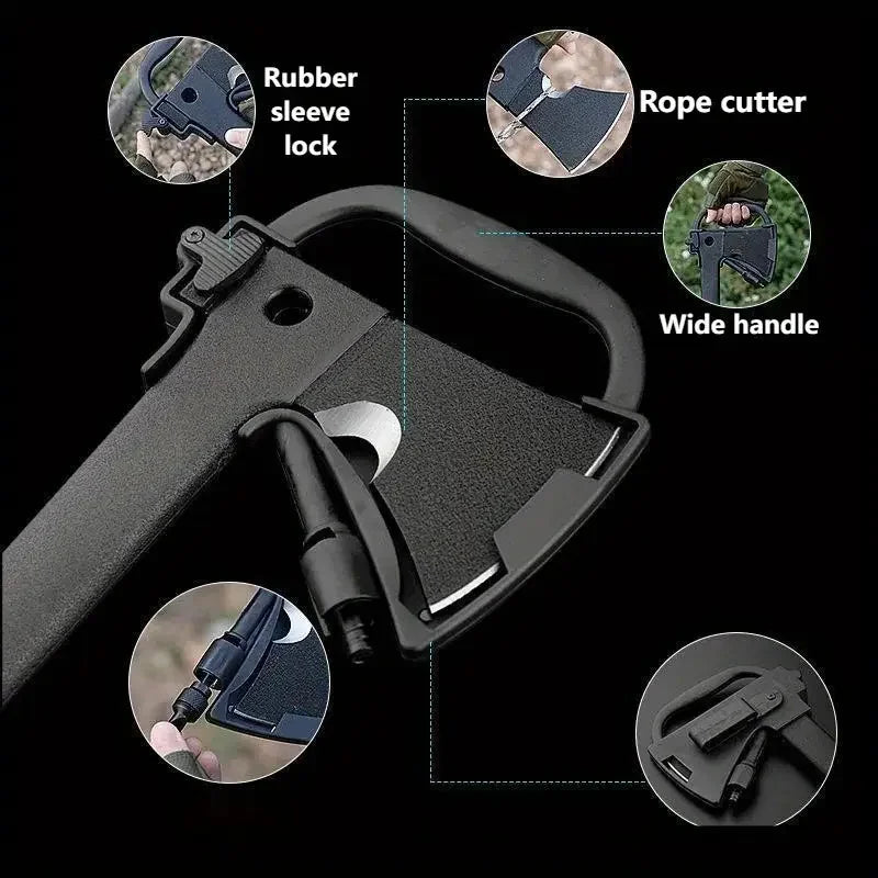Camping Axe, Survival Gear Lightweight, Nested Serrated Wood Saw Knife, Magnesium Fire Starter Tool