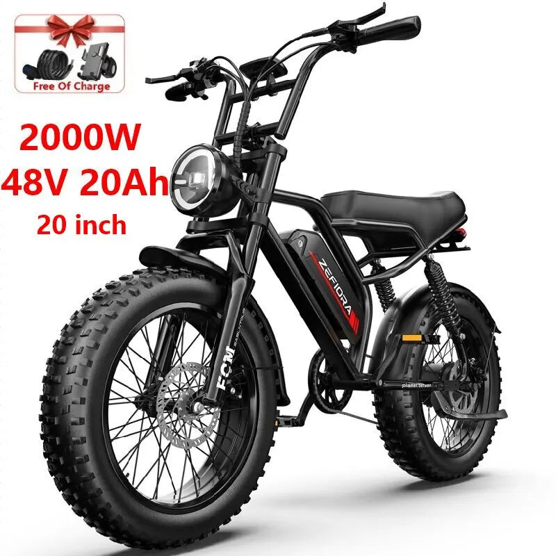 New 14 20 Inch E-Bicycle,1000w 2000w 48v 10ah 15ah 17.5ah 20ah Battery,Climbing 45° Slope