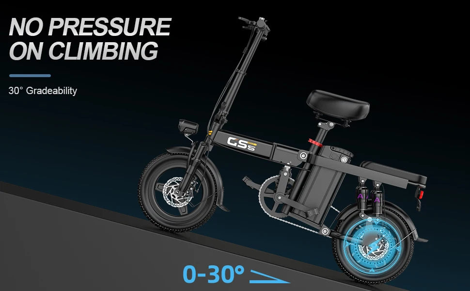 E-Bike for Adults Teen-Folding,750W Peak Motor,20+MPH 35 Miles,Commuter 48V 15AH Removable Battery