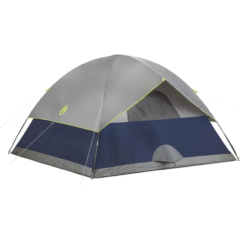Coleman Sundome 6-Person Tent with Rainfly, Weatherproof Tent Sets Up in 10 Mins