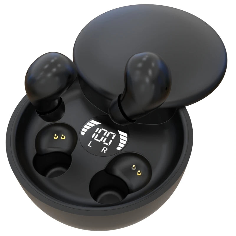 Bluetooth 5.4 Wireless Earphones Small,Sleeping Sport Invisible Bass Quality Headset Sliding Cover