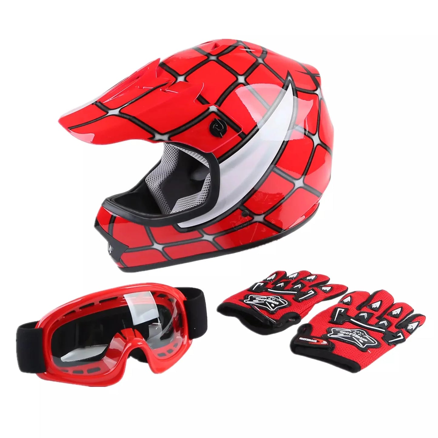 DOT Youth Helmet Child Kid Motocross Full Face Offroad Dirt Bike ATV S/M/L/XL