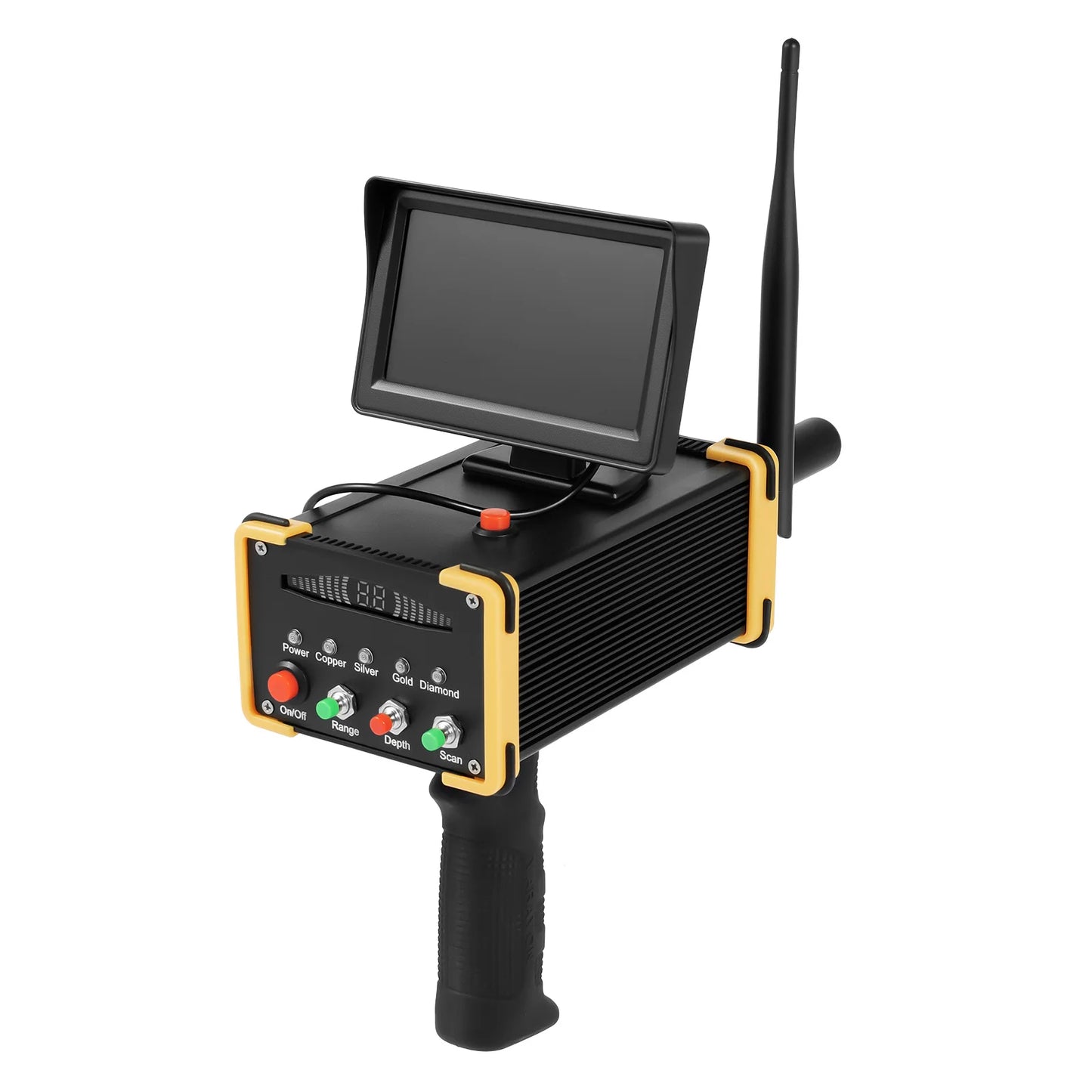 16m Depth 900m Range Metal,Gold Finder Undergrnd,W/ High Definition LCD Display,Auto Rotation Search