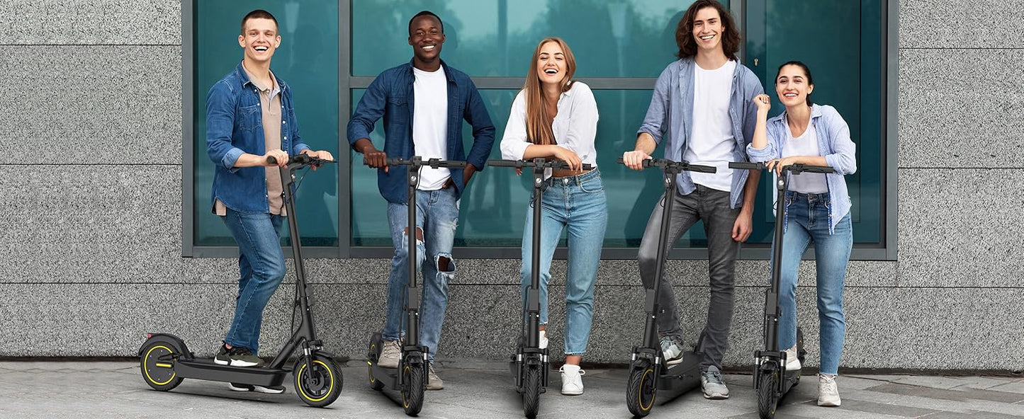 LPMAX 10" tires Folding E-Scooter 22MPH Max Speed 500W 14.5AH 28Miles Long Range Dual Shock Absorber