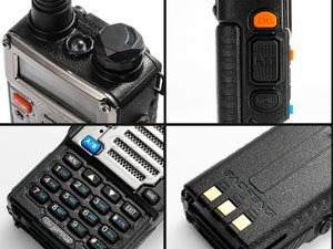 UV-5R+ Plus Two Way Radio, Long Range Rechargeable with Earpiece, Walkie Talkie,144-148 420-450MHz,