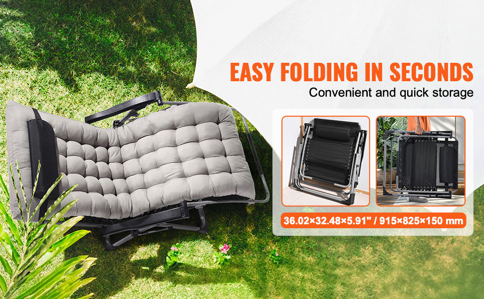 Zero Gravity Chair/Recliner Adjustable Anti Gravity with Cushion Footrest and Cupholder